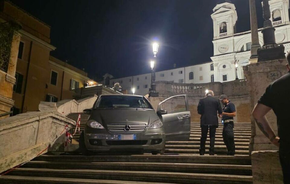 Man, 80, gets stuck trying to drive down the Spanish Steps in Rome