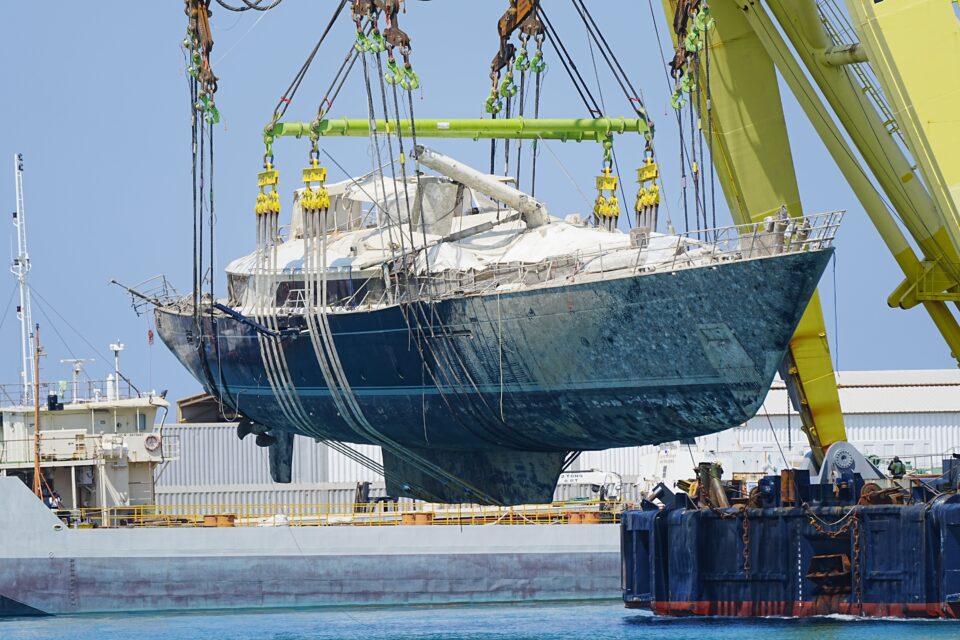 Recovered Mike Lynch superyacht transferred to Sicilian town