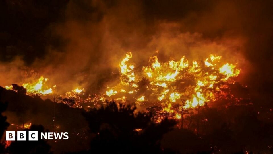 More than 1,500 people evacuated in Crete as wildfires rage across Europe – live