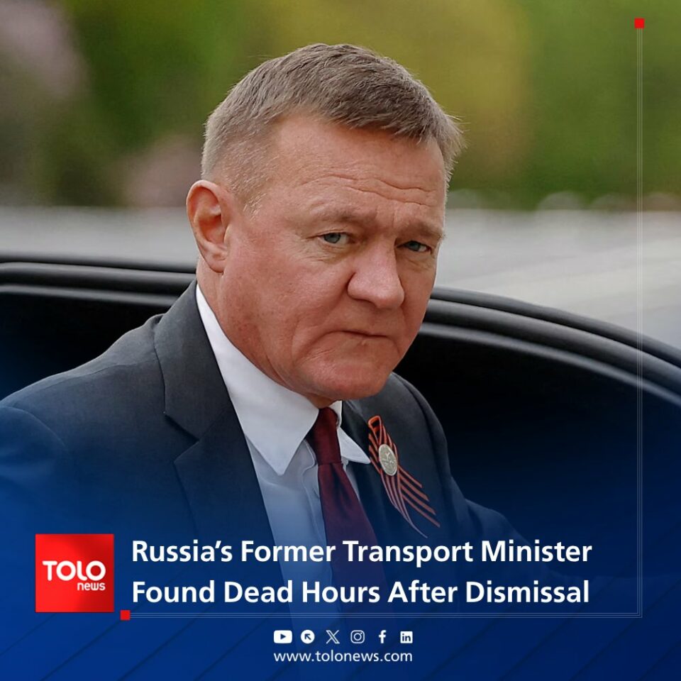 Russia’s former transport minister dies from gunshot wound hours after sacking